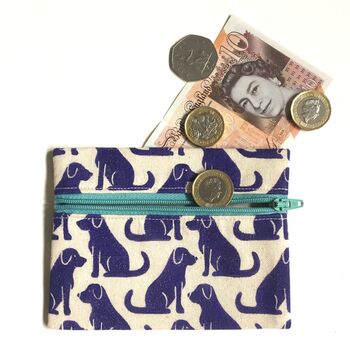 Dog Coin Purse. Cotton Pouch. Handmade, 3 of 5