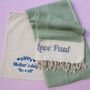Personalised Cotton Throws, 2nd Anniversary Gift, thumbnail 9 of 12