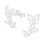 Sterling Silver Butterfly Climber Earrings In A Gift Tin, thumbnail 3 of 9