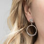 Sterling Silver Java Dangly Hoop Studs, thumbnail 3 of 4