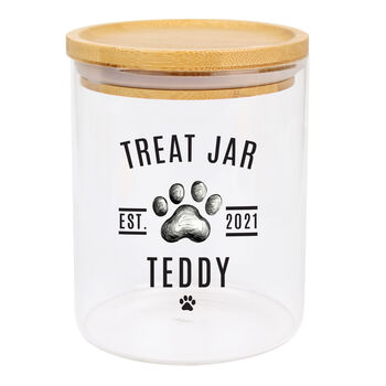 Personalised Pet Treats Jar With Bamboo Lid, 3 of 5
