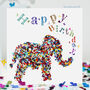 Elephant Birthday Butterfly Card With Butterflies, thumbnail 1 of 12