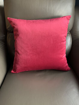 Velvet Pink Toucan Luxury Cushion, 3 of 4