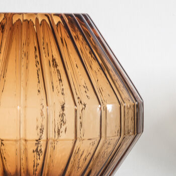 Amber Tapered Glass Vase, 2 of 3