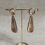 Geometric Resin Gold Dangle Statement Earrings, thumbnail 2 of 4