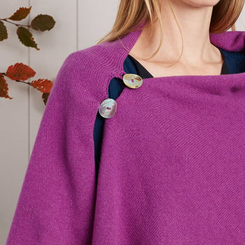 Soft Knitted Button Wrap, 3 of 6