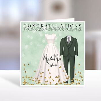 Couple Wedding Card Personalised, 5 of 7