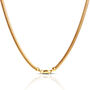 Flat Snake Four.3mm Chain Necklace – Gold Plated, thumbnail 2 of 4