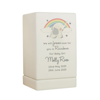 Personalised Child Memorial Urn With Rainbow, 5 of 7