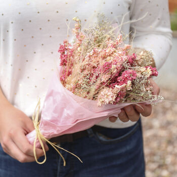 Pink Dried Flower Mini Bouquet, 2 of 8