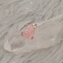 Raw Rose Quartz Sterling Silver Necklace, thumbnail 5 of 6