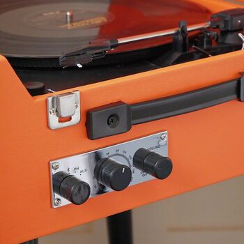 Retro Record Player On Legs With Bluetooth And Radio, 9 of 11