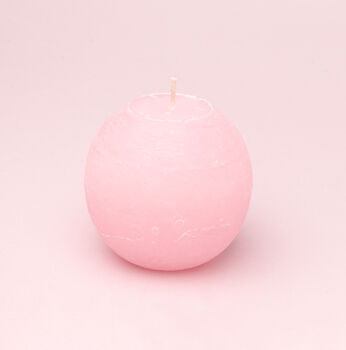 G Decor Georgia Light Pink Ombre Sphere Ball Candles, 5 of 9
