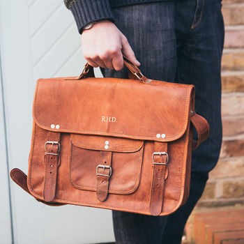 Vintage Style Leather Satchel, 11 of 12