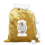 Personalised Gonk Luxury Pom Pom Gold Sack, thumbnail 4 of 4