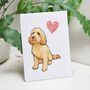 Apricot Cockapoo Valentines Day Card, thumbnail 2 of 10