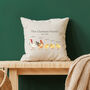 Personalised Chicken Family Cushion, thumbnail 1 of 4
