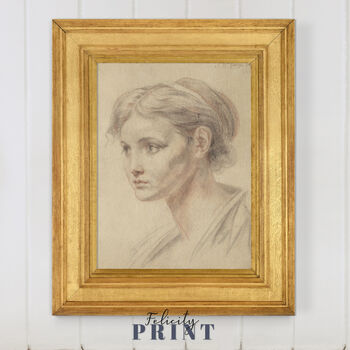 Light Academia Portrait Sketch Print Of A Young Woman, 8 of 12