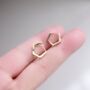 Gold Geometric Hoops, thumbnail 1 of 7