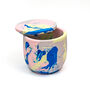 Lilac, Blue And Neon Jesmonite Xl Pot With Lid, thumbnail 4 of 5
