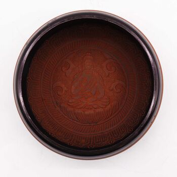 Earth Powder Singing Bowl Clay Om Buddha 16cm, 2 of 3