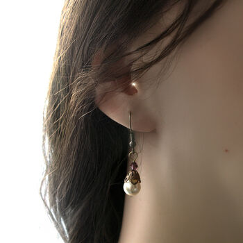 Vintage Filigree And Pearl Earrings, 3 of 4