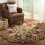 Floral Area Rug In Red / Taupe, thumbnail 1 of 3