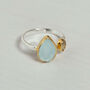 Aqua Aura Chalcedony And Apatite Ring, thumbnail 1 of 9