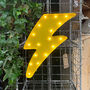 Yellow Lightning Bolt LED Light, thumbnail 1 of 6
