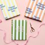 Personalised Striped Text Wrapping Paper, thumbnail 2 of 9