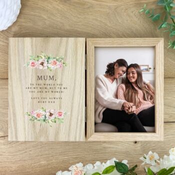Any Message Pink Floral Book Photo Frame, 4 of 6
