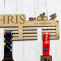 Personalised Wooden Triathlon Medal Display Holder, thumbnail 5 of 6