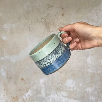 Handmade Short Mug In Ocean Spray, 3 of 7