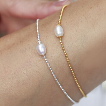 Pearl Bobble Bracelet In Silver Or 18ct Gold Vermeil, 2 of 5