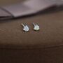 Aurora Ab Cz Stud Earrings In Sterling Silver, thumbnail 3 of 12