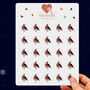 Butterfly Gold Love Heart Christmas Stickers, 25, thumbnail 4 of 9