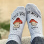 Daddy And Me Personalised Mushroom Socks, thumbnail 1 of 2