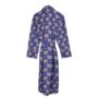 Lightweight Cotton Dressing Gown Gatsby Paisley Blue, thumbnail 2 of 4