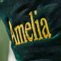 Personalised Luxury Green Velvet Christmas Stocking, thumbnail 3 of 7