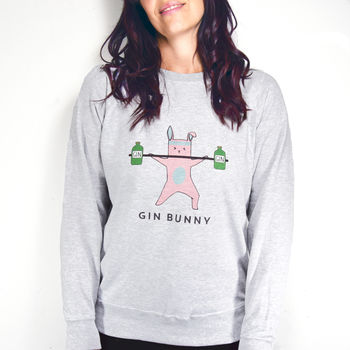 'Gin Bunny' Women's Sweatshirt, 4 of 4