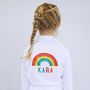 Personalised Children's Rainbow Dressing Gown, thumbnail 2 of 5