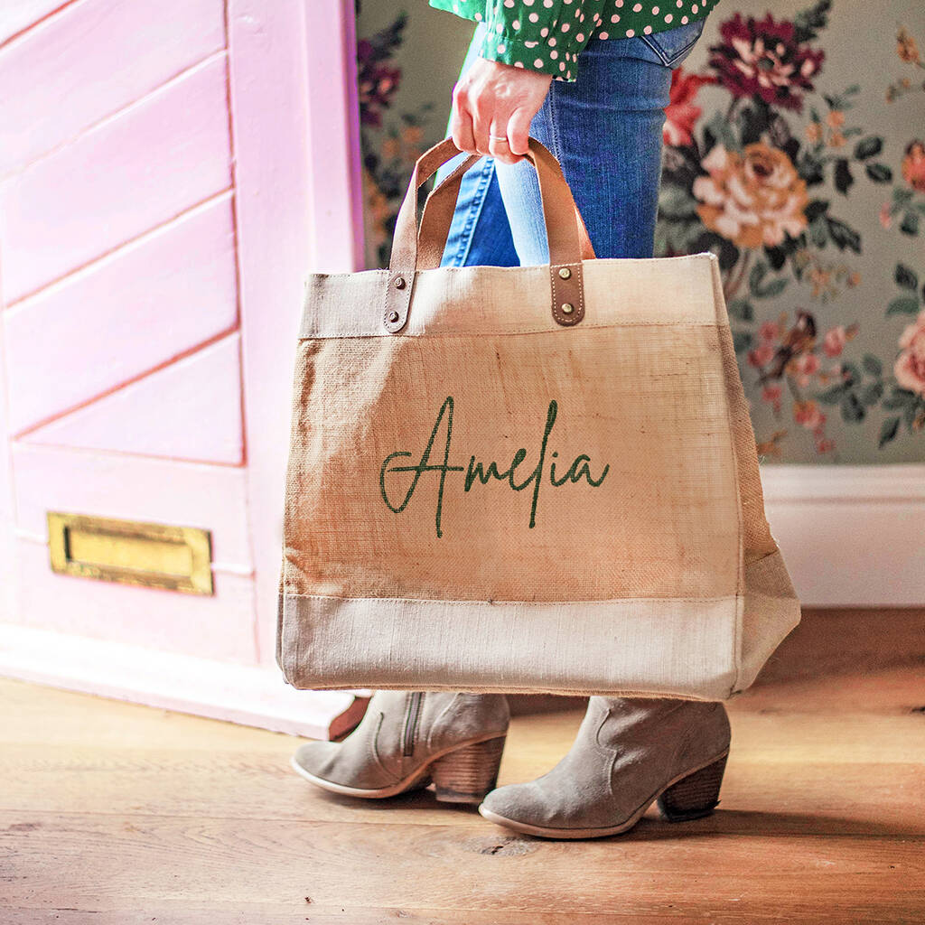 Personalised Hand Painted Natural Tote Bag, 1 of 6
