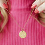 Personalised Name Silver Plated Disc Necklace, thumbnail 2 of 12