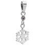 Sterling Silver Snowflake Drop Pendant With Cubic Zirconia, thumbnail 2 of 5