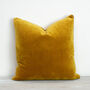 Mustard Velvet Cushion, thumbnail 2 of 3