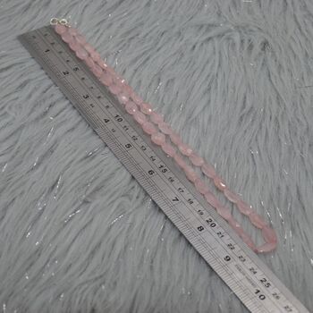 Rose Quartz Beaded Necklace: 18 Inch, 7 of 8