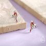 Scarlet Macaw Parrot Bird Stud Earrings In Sterling Silver, thumbnail 5 of 12