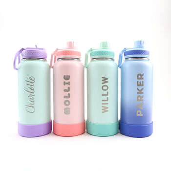 Personalised Stainless Steel Water Bottle 'Raid', 6 of 9