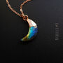 Labradorite Crystal Moon Necklace, thumbnail 2 of 12