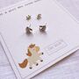 Sterling Silver Horse Head Stud Earrings On 'Just A Girl Who Loves Horses' Gift Card, thumbnail 6 of 11